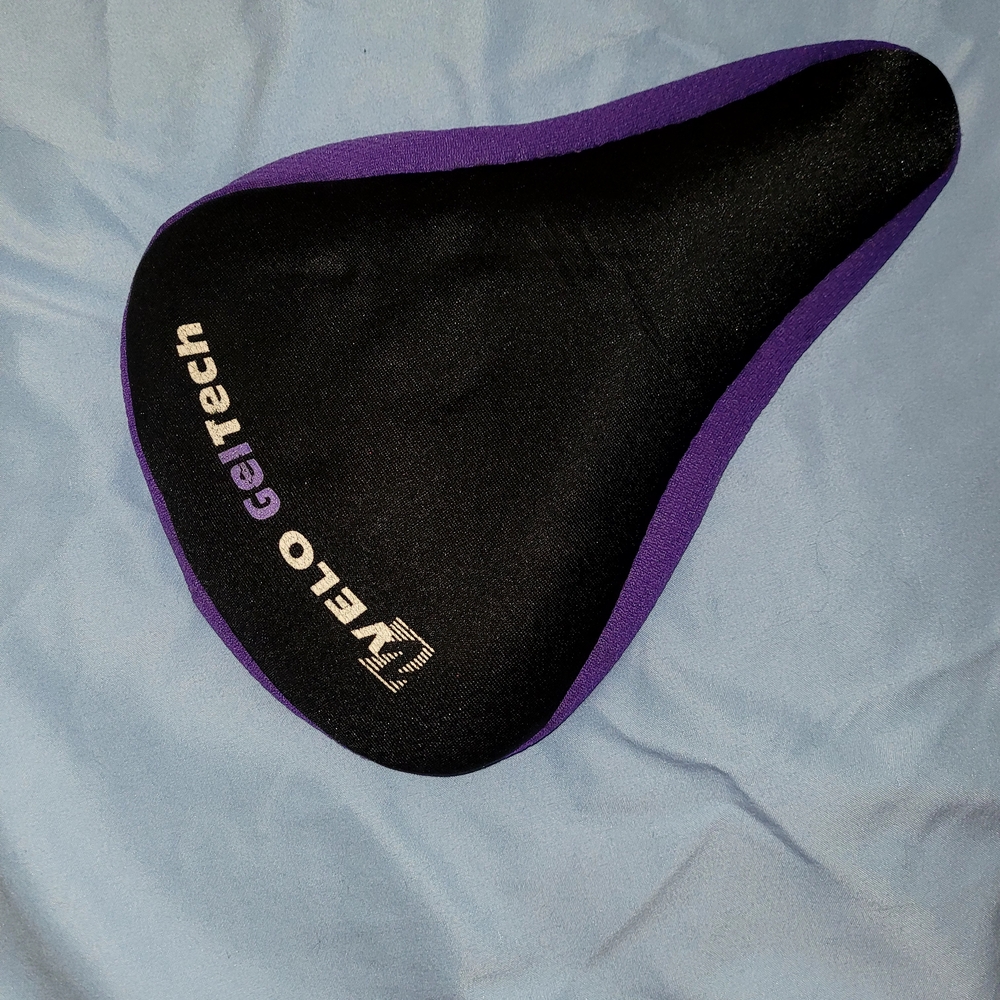 Velo GelTech Black and Purple Bike Seat Cover